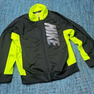 Nike Youth Zip Up Track Jacket in Black Volt